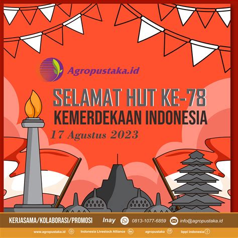 Selamat Hari Ulang Tahun Kemerdekaan Ke 78 Republik Indonesia 17 Agustus 2023 Agropustaka