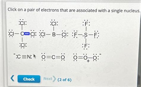 Solved Click On A Pair Of Electrons That Are Associated With Chegg