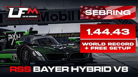 RSS BAYER HYBRID V8 UPDATE Sebring 1 44 43 WORLD RECORD SETUP