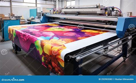 Large Format Printing Machine In Operation Stock Photo Image Of