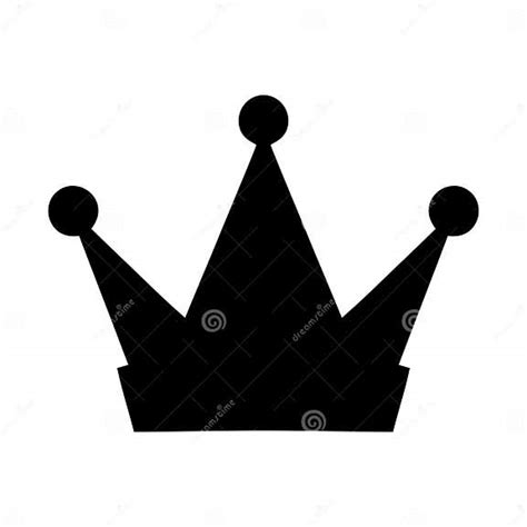 Crown Icon Black King Crown Symbol Stock Vector Illustration Of