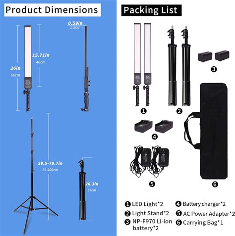 Gskaiwen Luz De Video Led Alimentada Por Pilas Varita De Mano Port Til