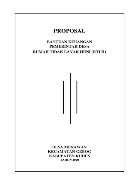 Contoh Proposal Rtlh 2019 Pdf