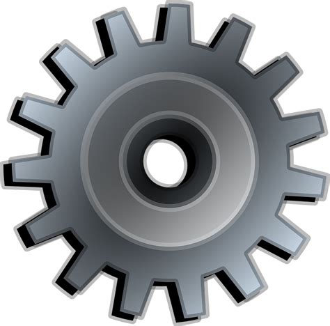 gear single  royalty  vector graphic pixabay