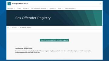 Michigan Faces Deadline To Update Sex Offender Registry Act Wzzm13