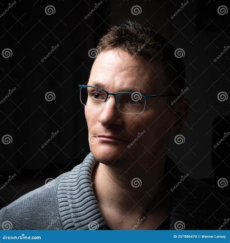 Studio Portrait of a 41 Year Old Business Man, Wearing a Gray Pull Over ...