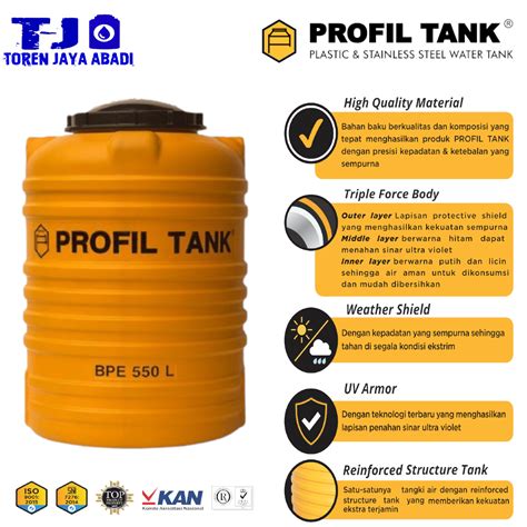 Tandon Toren Tangki Air Blow Profil Tank Bpe Liter Lazada