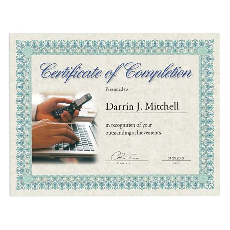 Certificates Ivory Green Border 24 Lb CT3R Southworth