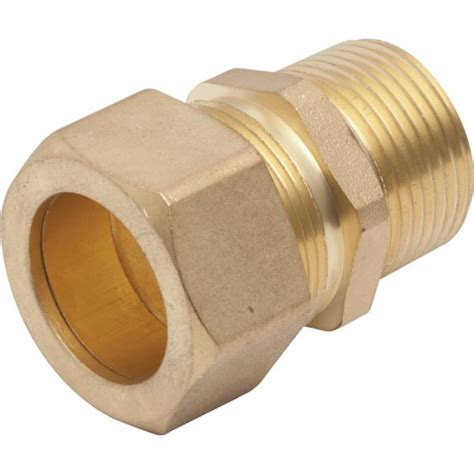 Compression Brass Water Heater Fitting 34 Mip X 78 Connects 34 Pipe Hd Supply