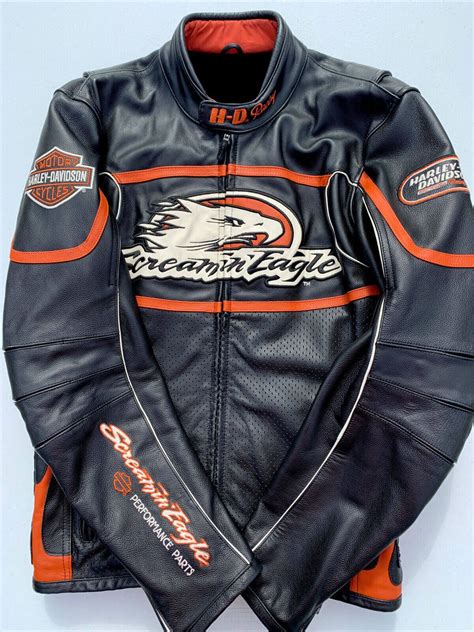 Harley Davidson Raceway Screamin Eagle Leather Jacket 1 Harley Jacket