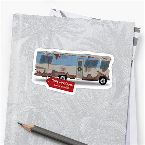 "Cousin Eddie Christmas Vacation RV" Sticker by MovieArtWork | Redbubble