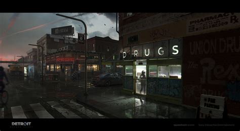 Detroit Become Human Environment Concept Art Wojtek Fus Benoit Godde Antoine Boutin