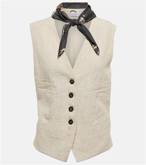 Brunello Cucinelli Linen Vest Brunello Cucinelli