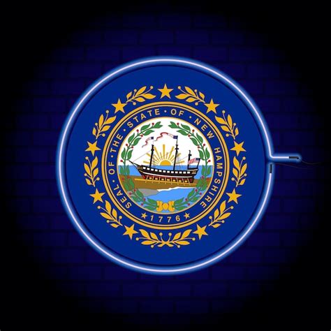 Bandera De Ne N Del Estado De New Hampshire Ilustraci N Vectorial