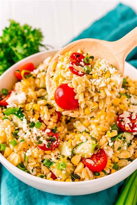 Easy Orzo Salad Recipe Shugary Sweets