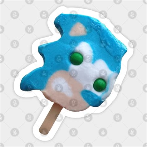 Ugly sonic popsicle - Sonic Popsicle - Sticker | TeePublic