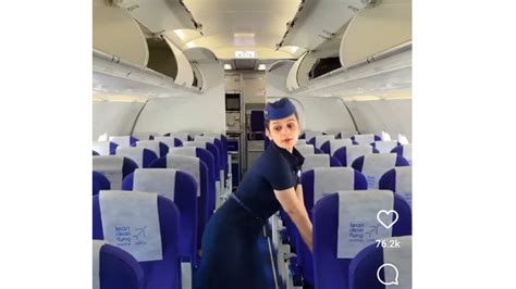 Watch A Video Of An Indigo Air Hostess Dancing In An Empty Flight Has