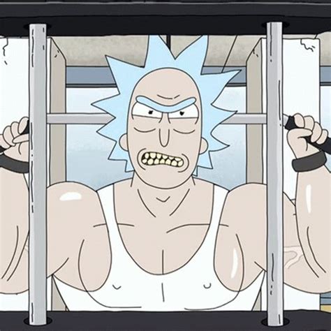 Rick And Morty Muscles GIF - Rick And Morty Muscles Work Out - Discover ...