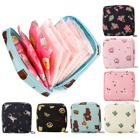 Tampon Storage Bag Sanitary Pad Pouch Napkin Coin Cosmetic Bags