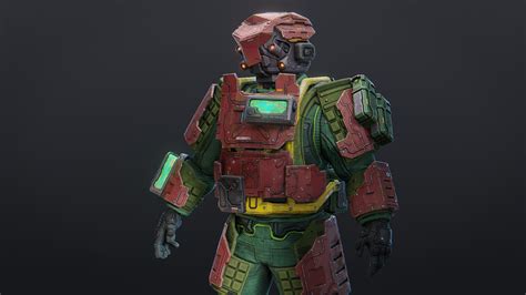 Armored Cyberpunk Mercenary In Characters Ue Marketplace