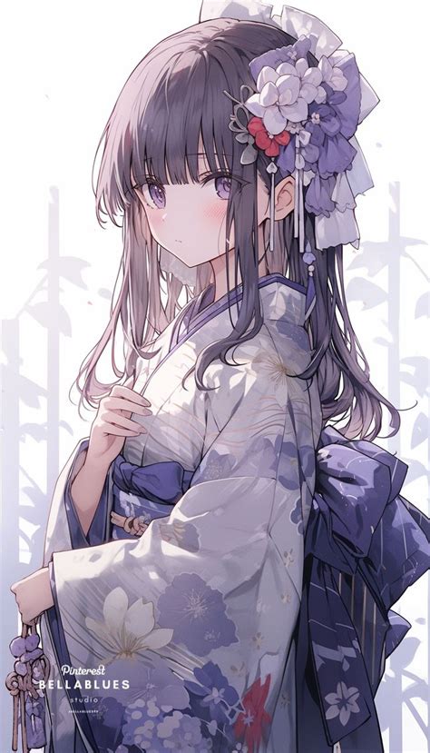 "Kimono Elegance: Matured Anime Girl" | Anime character design, Anime ...