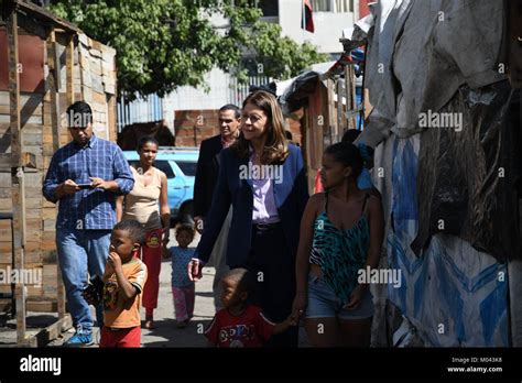 Caracas Venezuela 18th Jan 2018 Marta LucÃ a RamÃ rez seen visiting