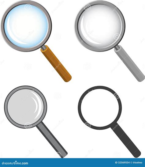 Magnifying Glass Stock Vector Illustration Of Blackd 32569554