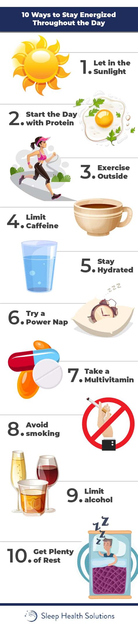 10 Ways To Stay Energized Throughout The Day Sleep Health Solutions