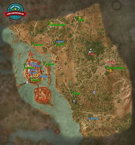 The Witcher 3 Wild Hunt Map Of Important Locations M8 Gamepressure