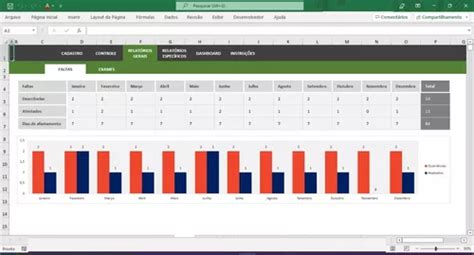 Planilha Para Controle De Faltas E Atestados Em Excel Mebuscar Brasil