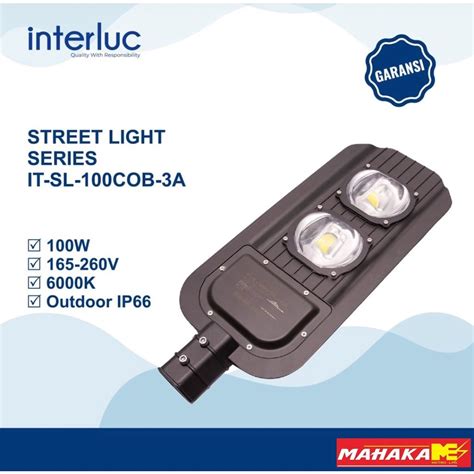 Jual Lampu Jalan Pju Led Putih 100 Watt Sni Interluc Shopee Indonesia