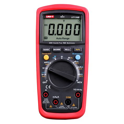 True RMS Digital Multimeter UT139B 4000 Display Count Bandwidth 45Hz