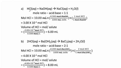 Solved Calculate The Volume In Milliliters Of A M Naoh Solution