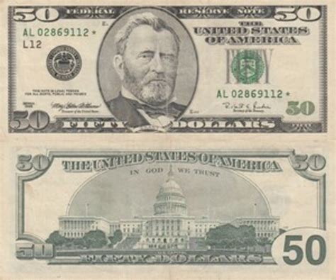 50 Dollars Federal Reserve Note Large Portrait United States Numista