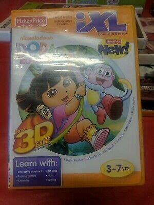 fisher price ixl learning system dora  explorer game disc case