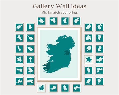 Map of Ireland Printables, Irish Counties Wall Art, Irish Abroad Wall ...