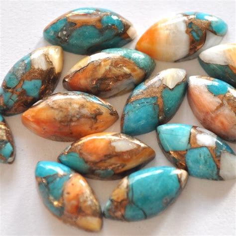 Mohave Copper Turquoise Cabochon Lot CALIBRATED Pear Mojave Etsy