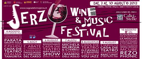 Jerzu Wine Music Festival August 3 10th Arbatax Hotel Arbatax Park