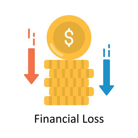 Financial Loss vector Flat Icon Design illustration. Finance Symbol on