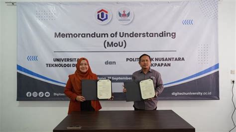 Penandatanganan Mou Antara Universitas Teknologi Digital Dan Politeknik