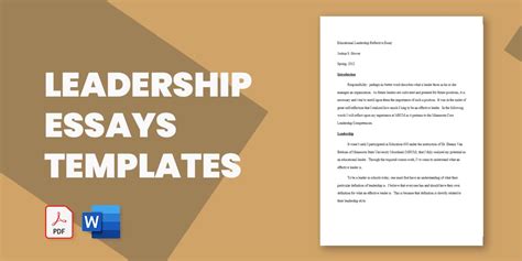 Leadership Essay 9 Samples Examples Format Download