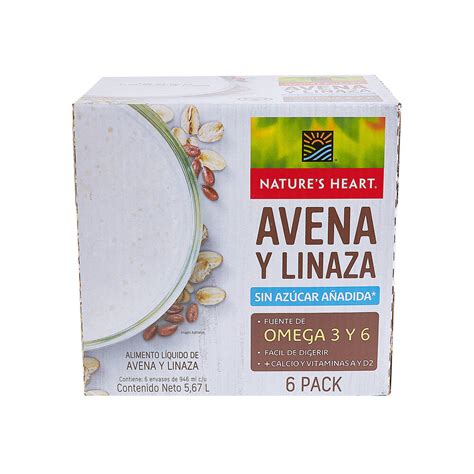 Bebida De Avena Y Linaza Natures Heart 6 946 Ml City Club