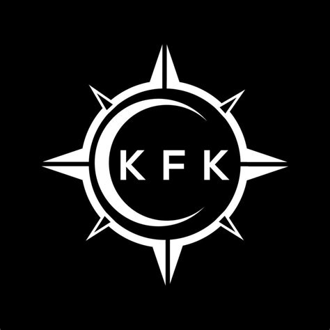 KFK abstract technology circle setting logo design on black background ...