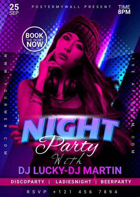 Night Club Party Flyer Design Template Postermywall