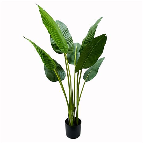 IPreference Artificial Birds Of Paradise Plant Fake Banana Leaves Faux