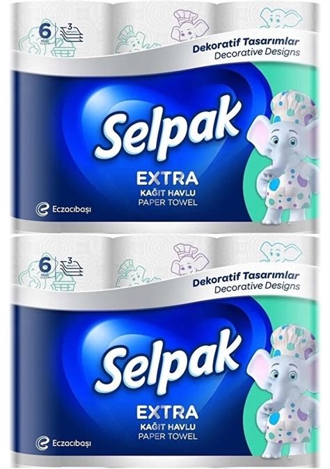 Selpak Kağıt Havlu 3 Katlı 12 Li Set Extra Desenli 2PK 6 Fiyatları