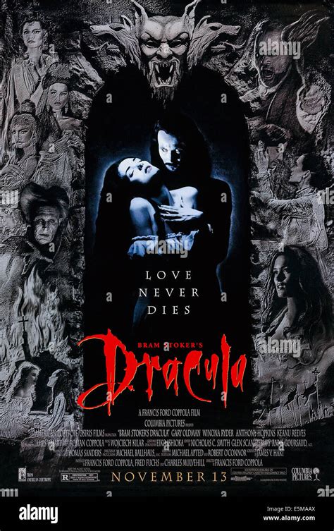 Bram Stokers Dracula Us Advance Poster Art From Left Winona Ryder