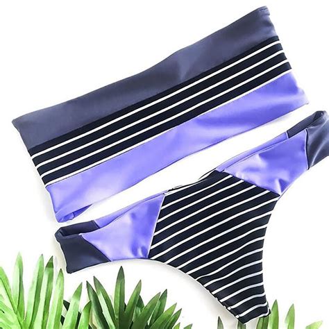 BANDEA Bikini Bandeau para mujer traje de baño femenino conjunto de