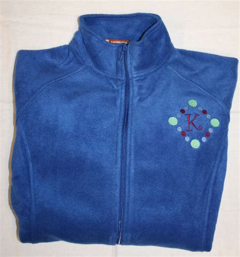 Monogrammed fleece jacket - Designs By 2Paws