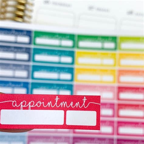 Appointment Planner Stickers Erin Condren Life Planner Eclp Etsy